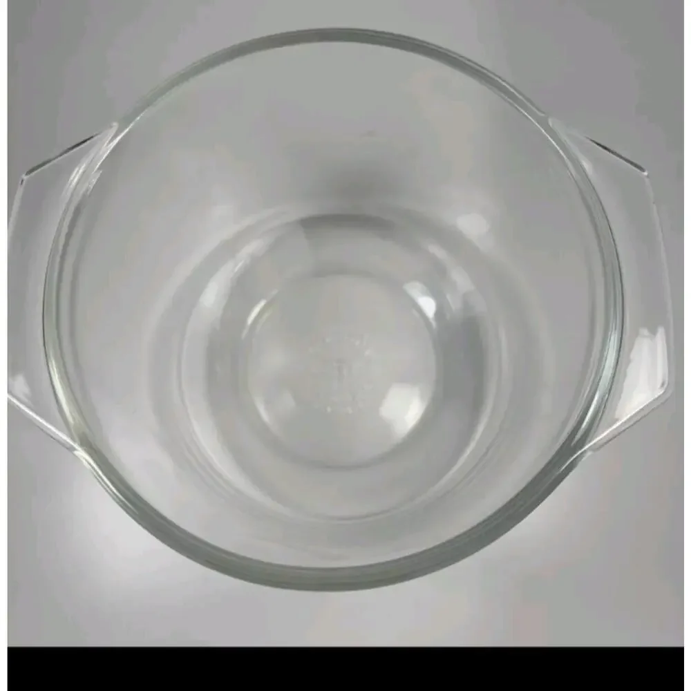 Pyrex #343 Clear Glass 70's Mixing Bowl Straight Sides 1.5 Quart Ovenware USA